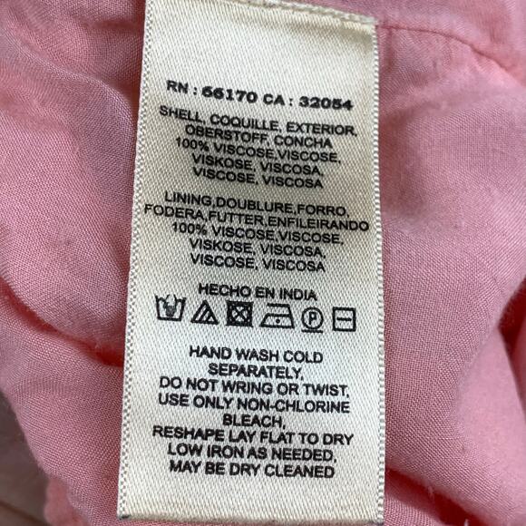 Anthropologie Maeve Small Nell Peach Pink Wide Leg Culottes Pants Beachy - Picture 10 of 11